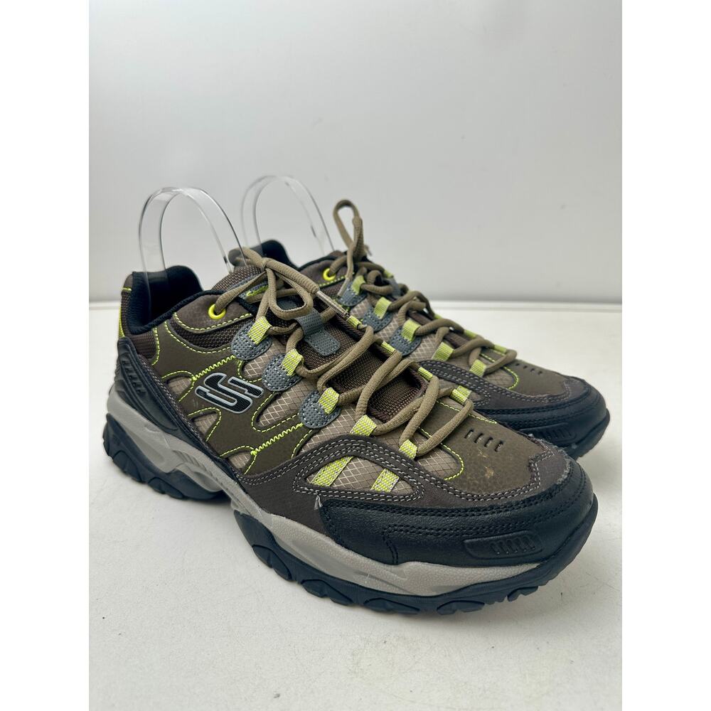 Skechers Sport Sparta 2.0 Domitia Olive/Black/Lime Trail Sneaker Men's Sz 10